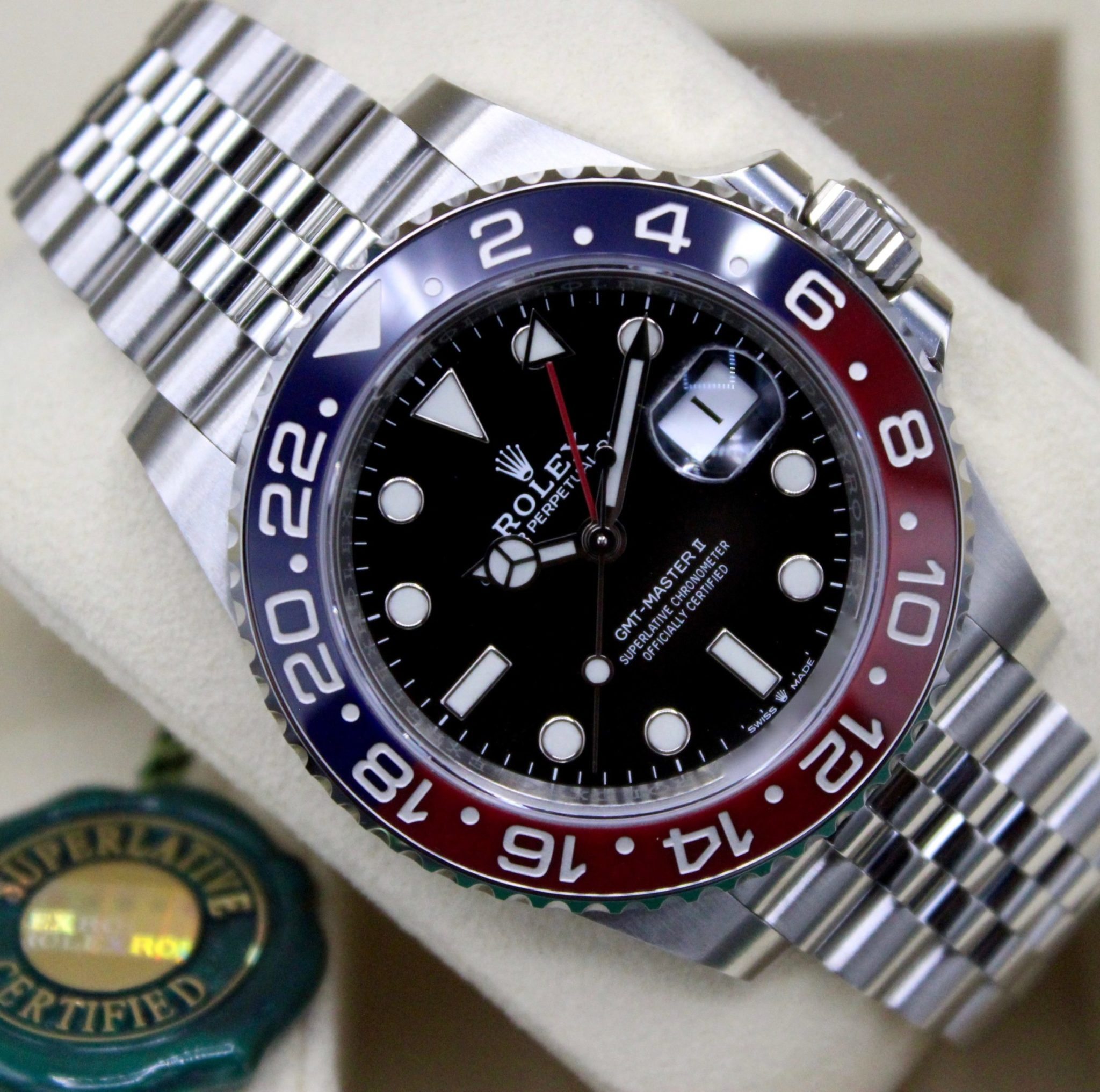 Rolex GMT Master II Ref 126710 BLRO Fullset 08/2020 LC EU NEW